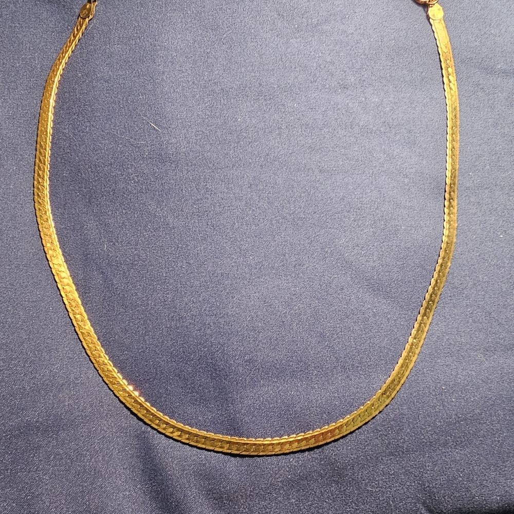 Gold Plated Sterling Silver Neckace, 18"